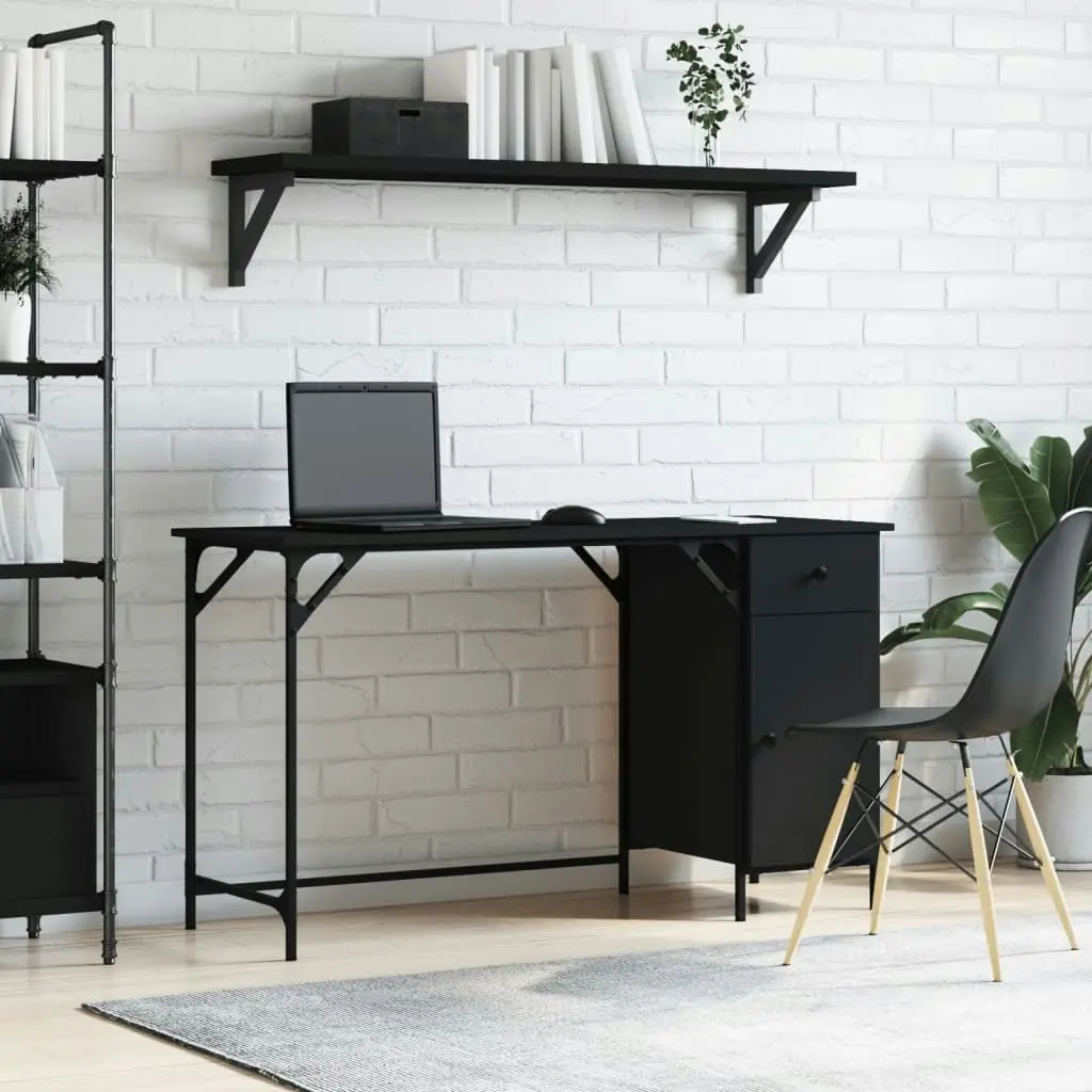 Computer Desk Black 131x48x75 cm Engineered Wood 836218