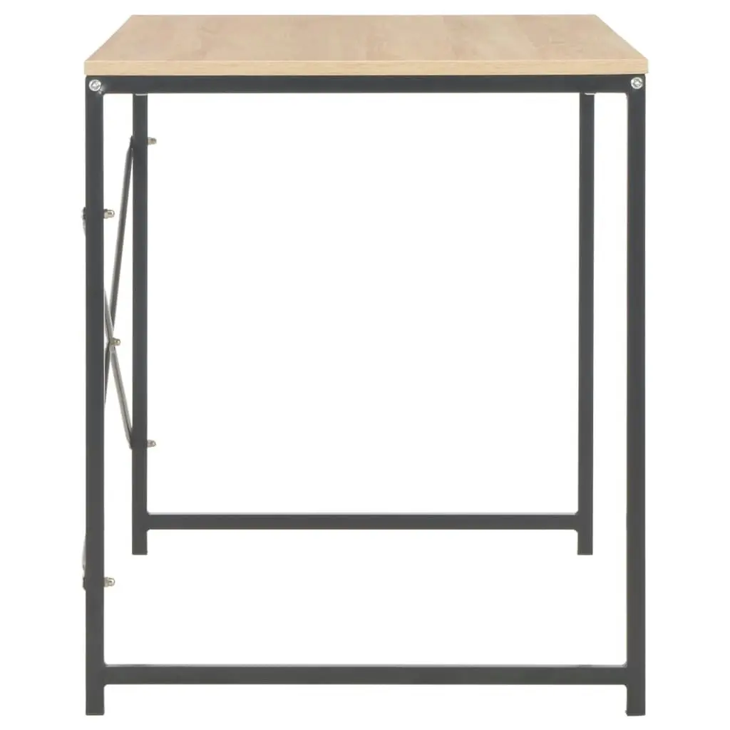 Computer Desk Black and Oak 120x60x70 cm 20260