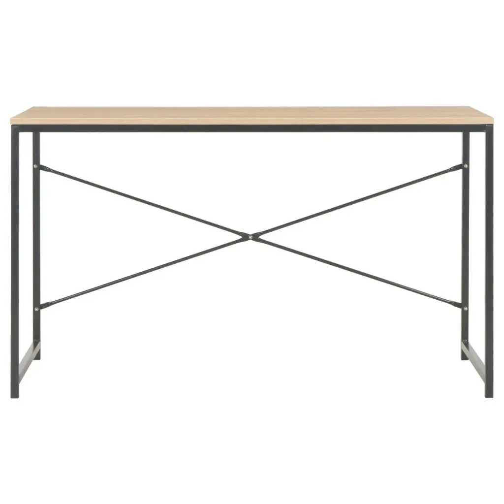 Computer Desk Black and Oak 120x60x70 cm 20260