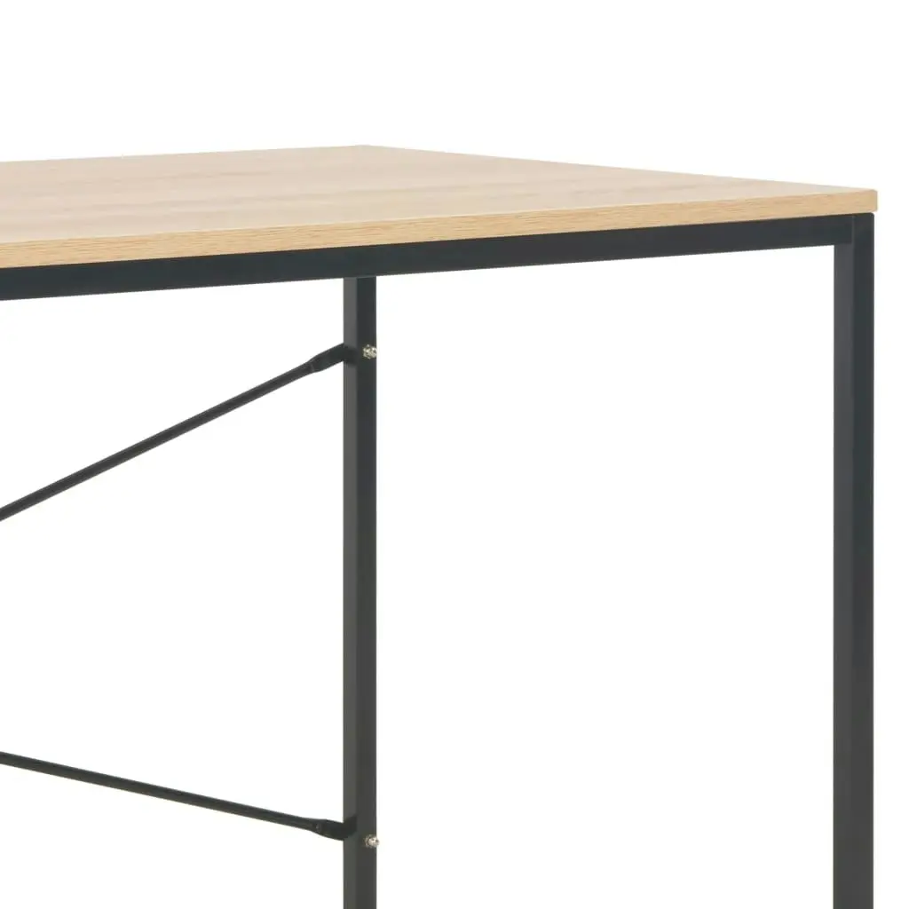 Computer Desk Black and Oak 120x60x70 cm 20260