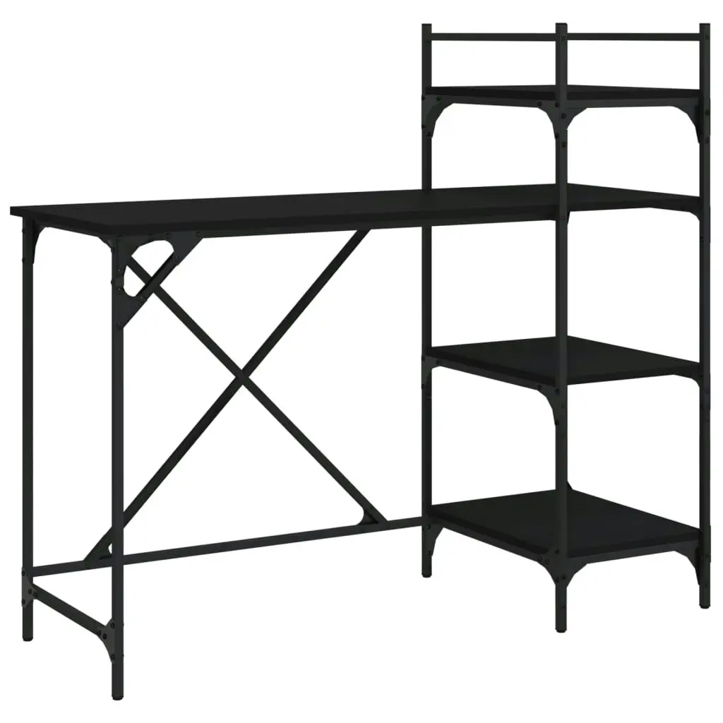 Computer Desk with Shelves Black 120x47x109 cm 836213