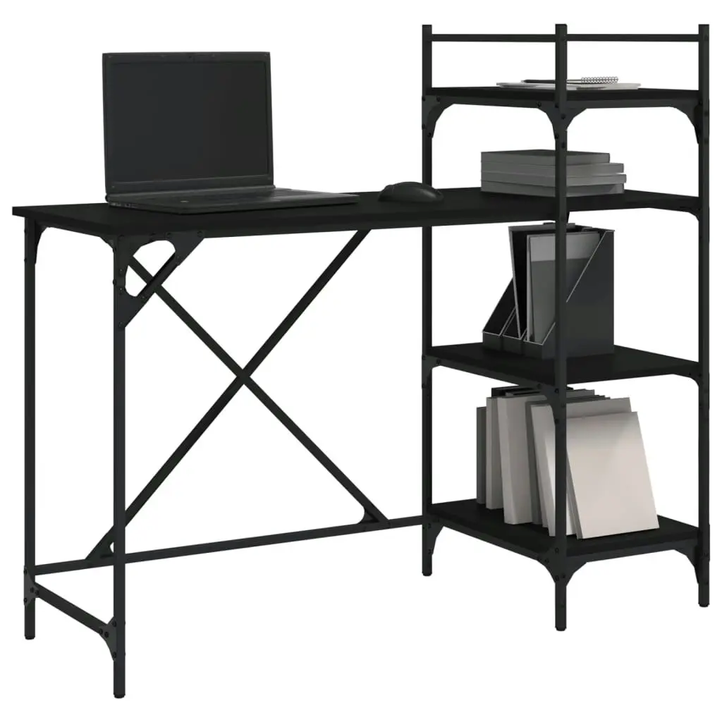 Computer Desk with Shelves Black 120x47x109 cm 836213