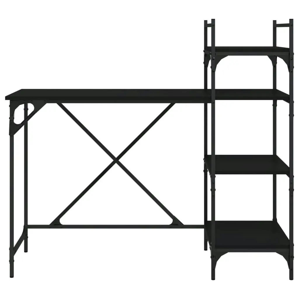 Computer Desk with Shelves Black 120x47x109 cm 836213