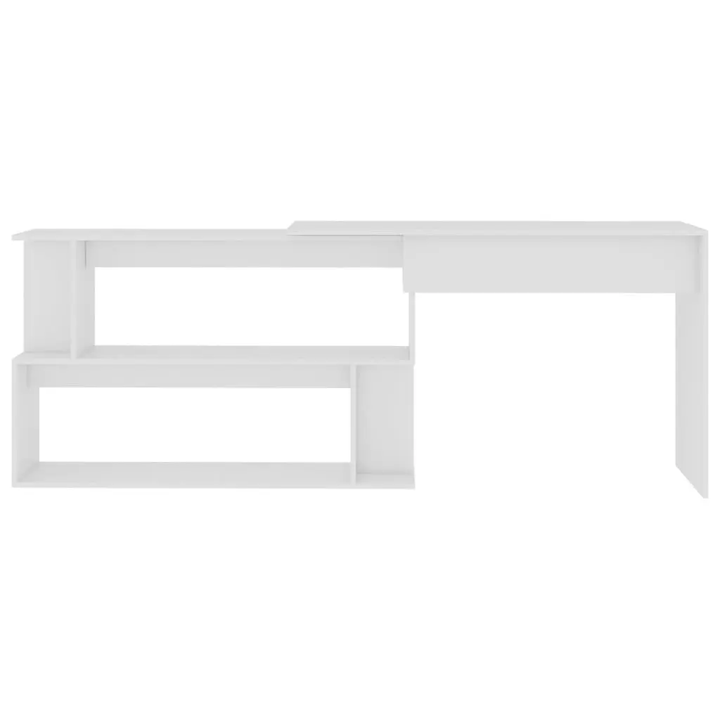 Corner Desk White 200x50x76 cm Engineered Wood 801098