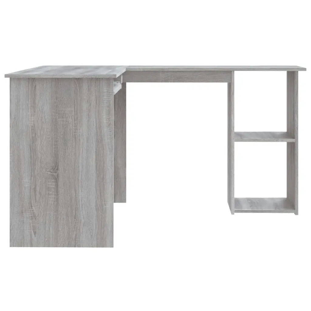 Corner Desk Grey Sonoma 120x140x75 cm Engineered Wood 815385