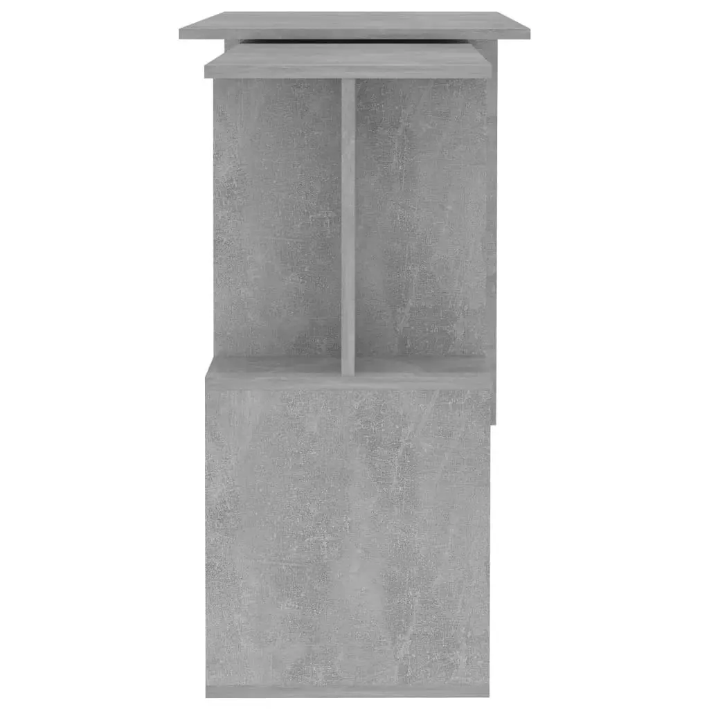 Corner Desk Concrete Grey 200x50x76 cm Engineered Wood 801102