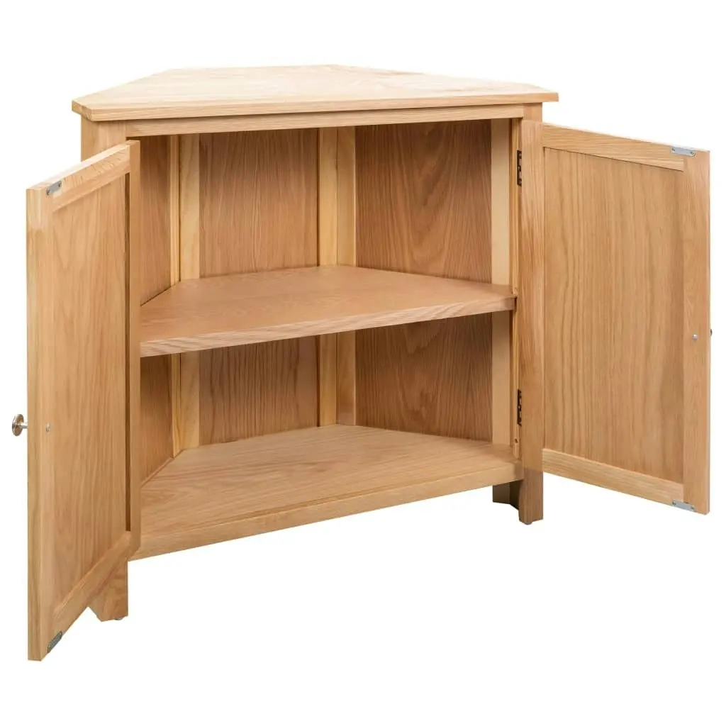 Corner Cabinet 80x33.5x78 cm Solid Oak Wood 247039