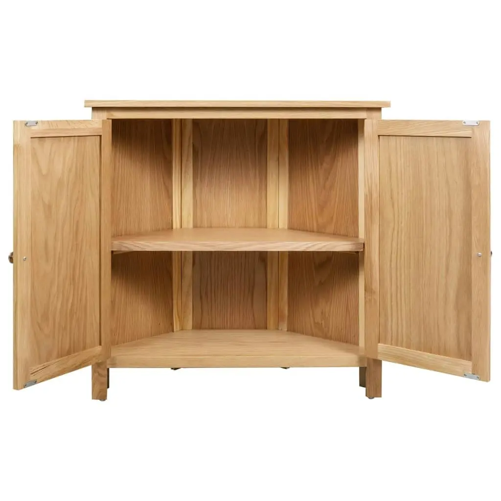 Corner Cabinet 80x33.5x78 cm Solid Oak Wood 247039