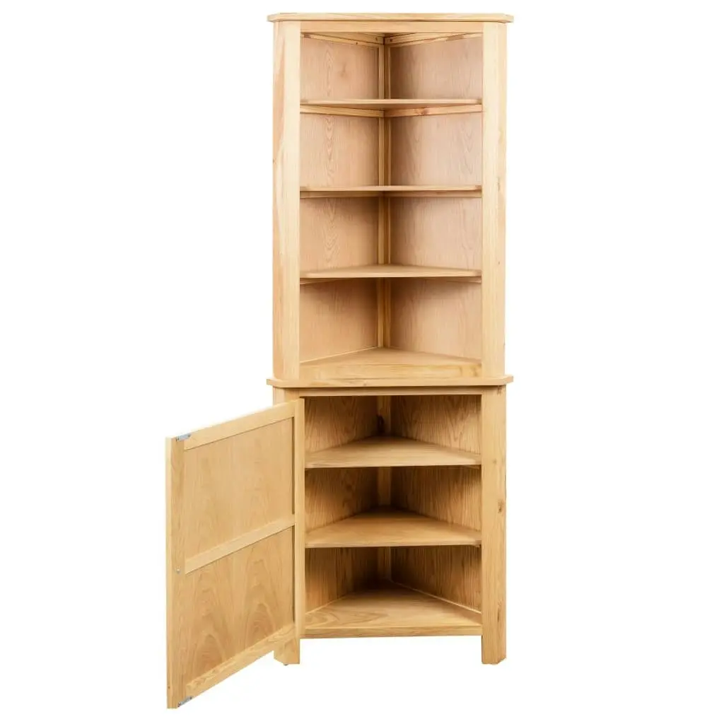 Corner Cabinet 59x36x180 cm Solid Oak Wood 247042