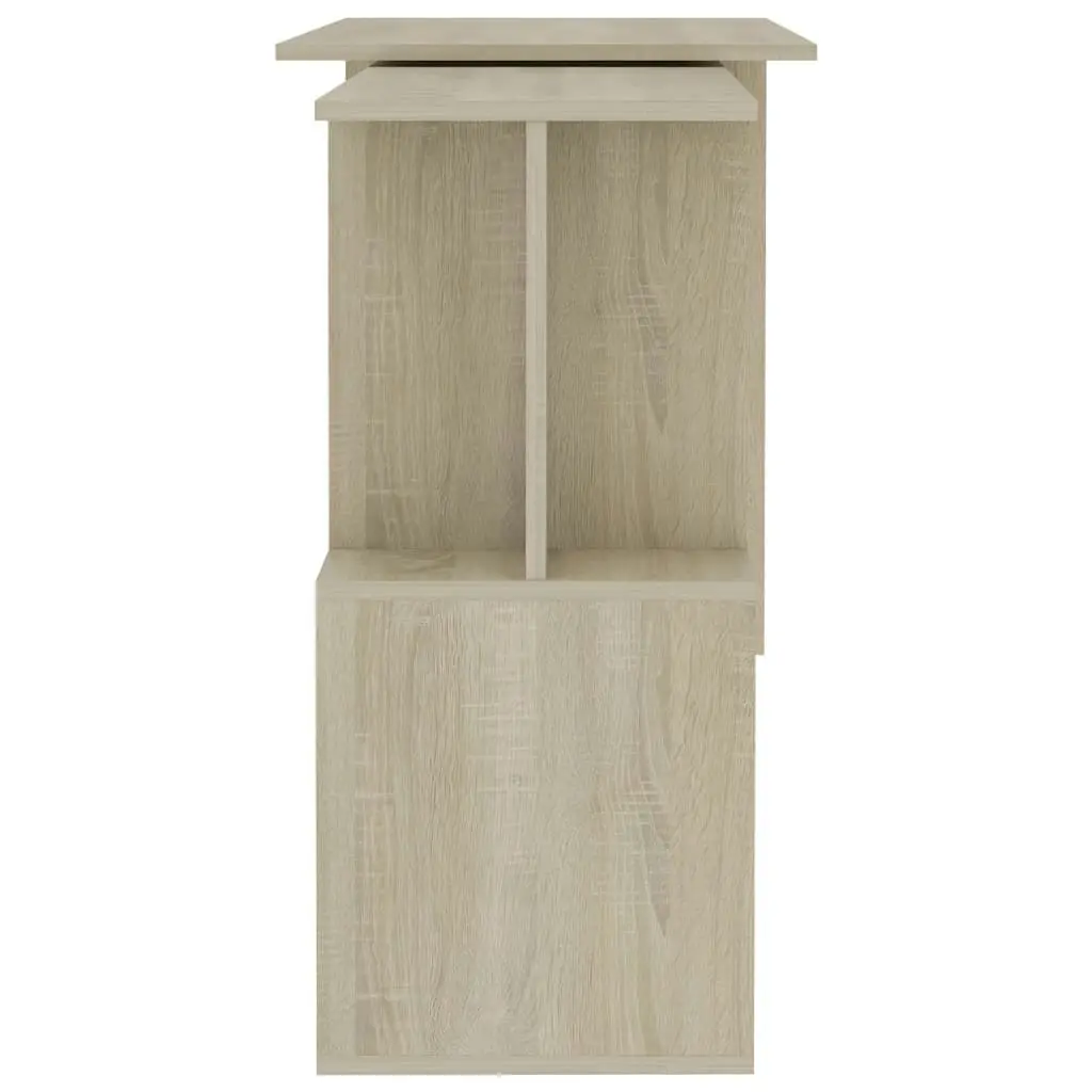 Corner Desk Sonoma Oak 200x50x76 cm Engineered Wood 801101