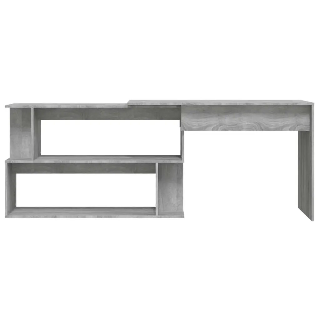 Corner Desk Grey Sonoma 200x50x76 cm Engineered Wood 815424