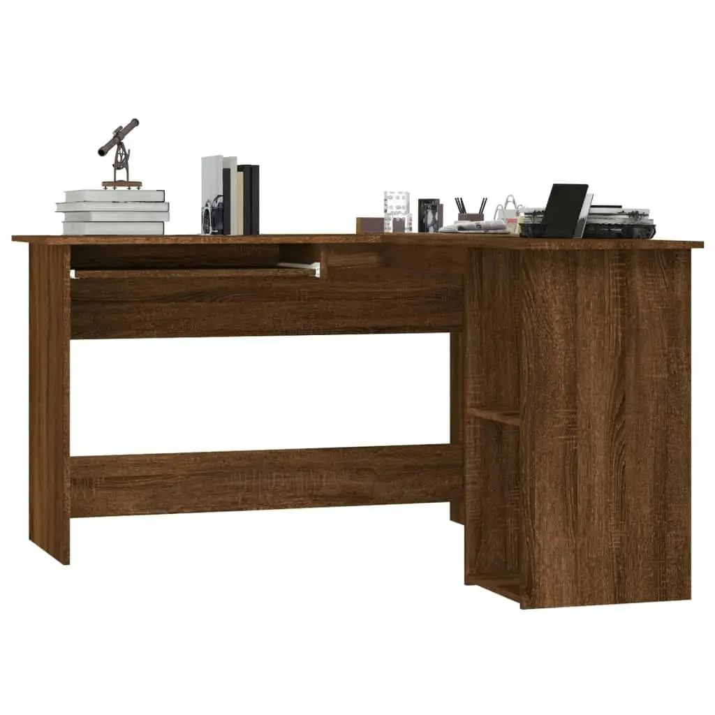 Corner Desk Brown Oak 120x140x75 cm Engineered Wood 815386