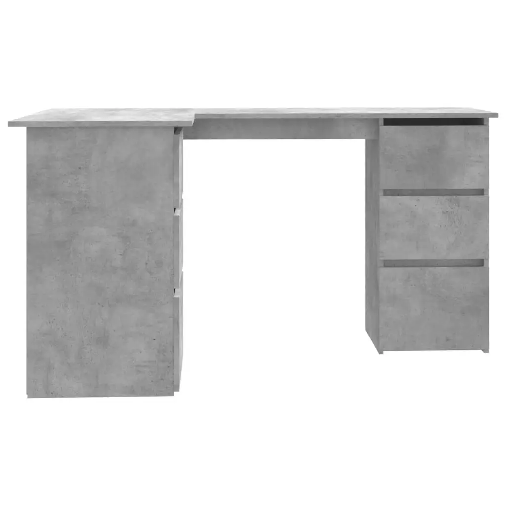 Corner Desk Concrete Grey 145x100x76 cm Engineered Wood 801093