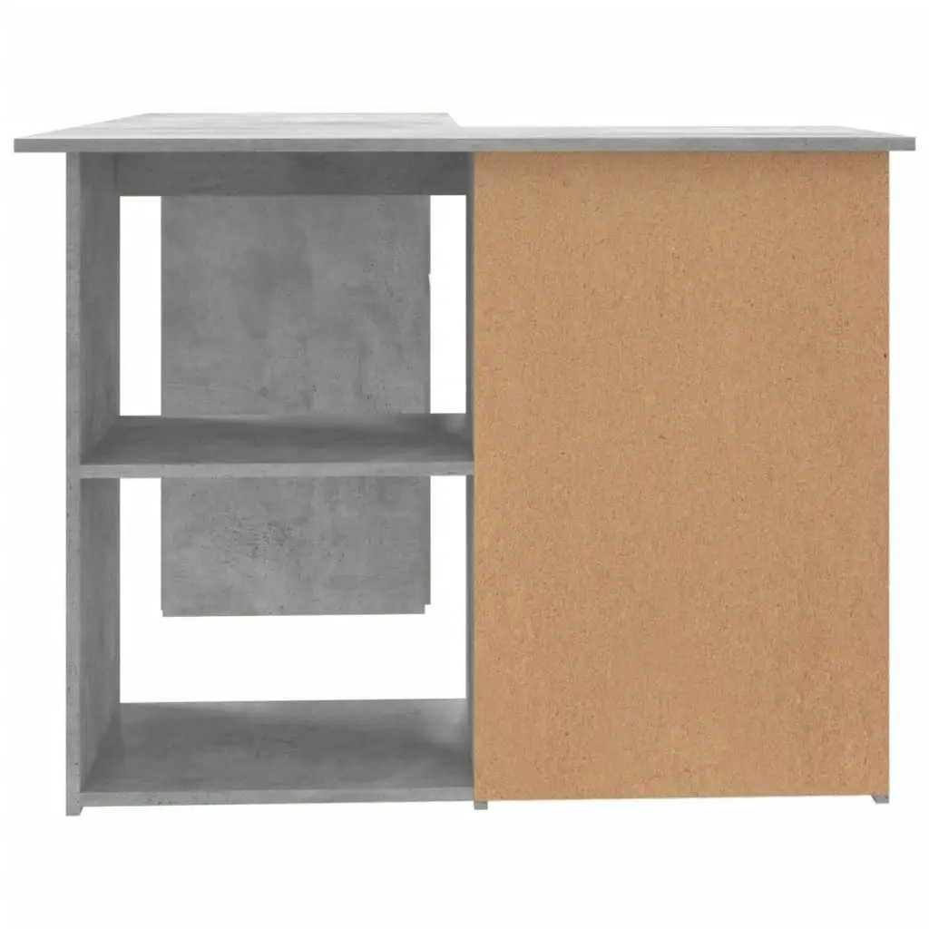 Corner Desk Concrete Grey 145x100x76 cm Engineered Wood 801093