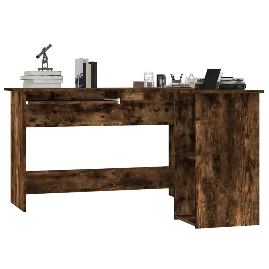 Corner Desk Smoked Oak 120x140x75 cm Engineered Wood 815384