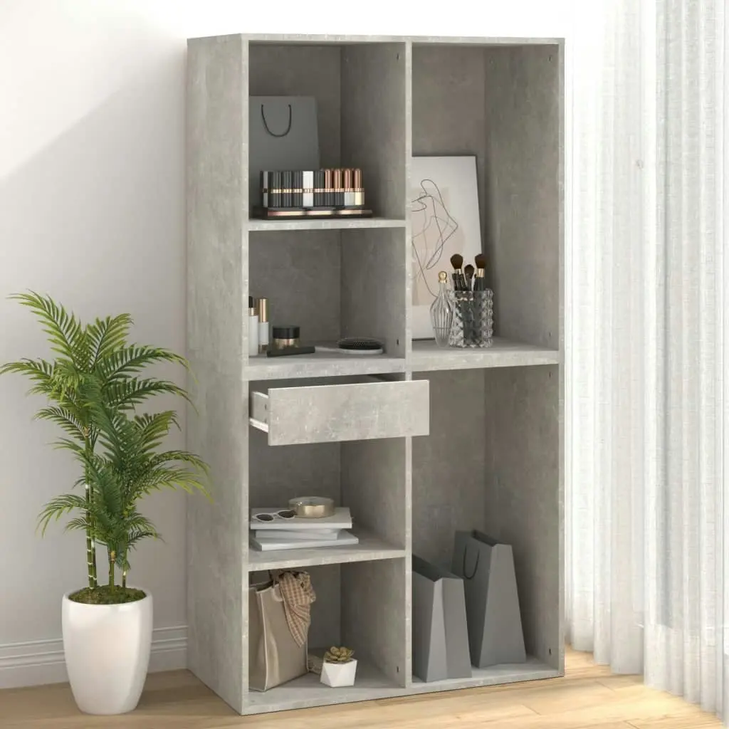 Cosmetic Cabinet Concrete Grey 80x40x75 cm Engineered Wood 808841