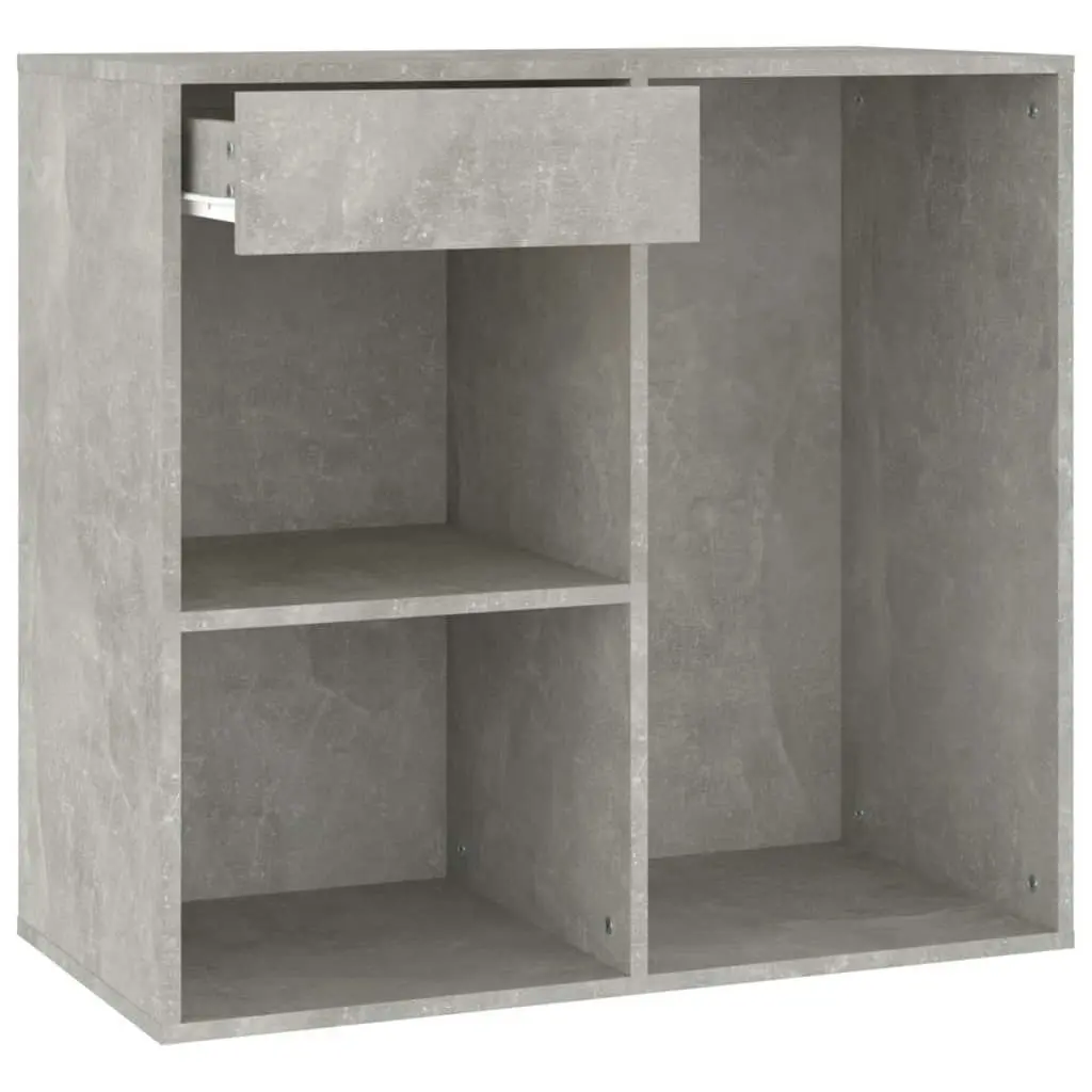 Cosmetic Cabinet Concrete Grey 80x40x75 cm Engineered Wood 808841