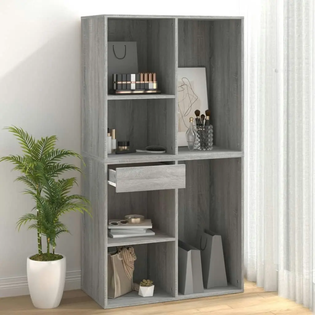 Cosmetic Cabinet Grey Sonoma 80x40x75 cm Engineered Wood 820503