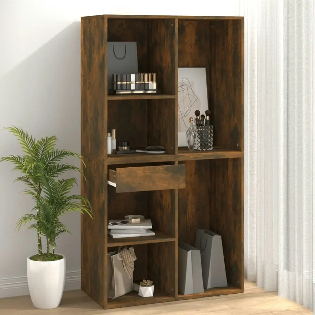 Cosmetic Cabinet Smoked Oak 80x40x75 cm Engineered Wood 820502