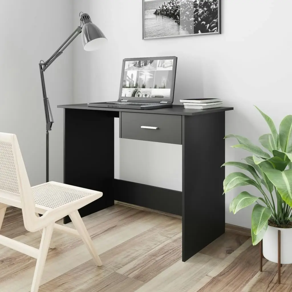 Desk Black 100x50x76 cm Engineered Wood 800550