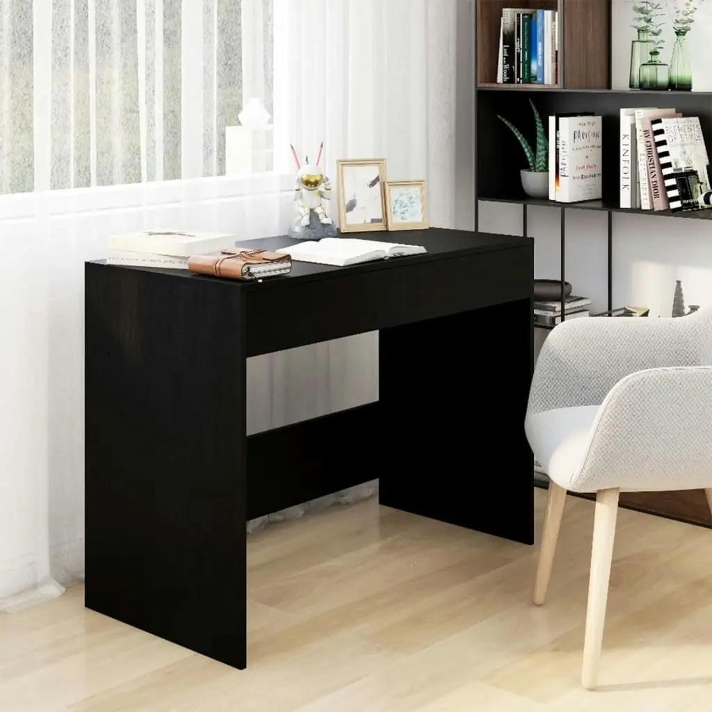 Desk Black 101x50x76.5 cm Engineered Wood 809558