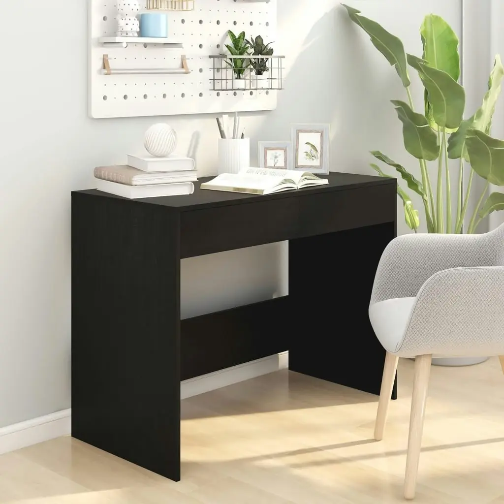 Desk Black 101x50x76.5 cm Engineered Wood 809558