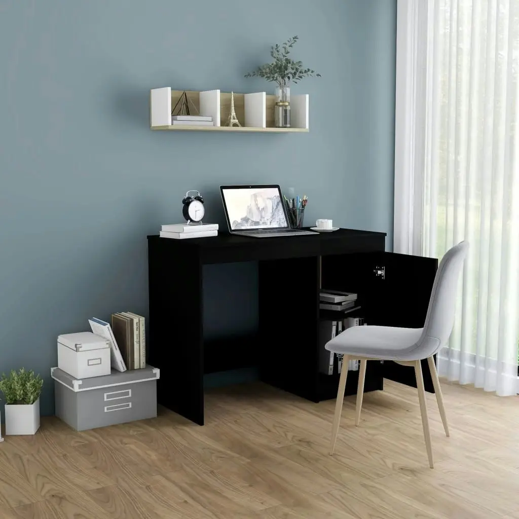 Desk Black 100x50x76 cm Engineered Wood 801797