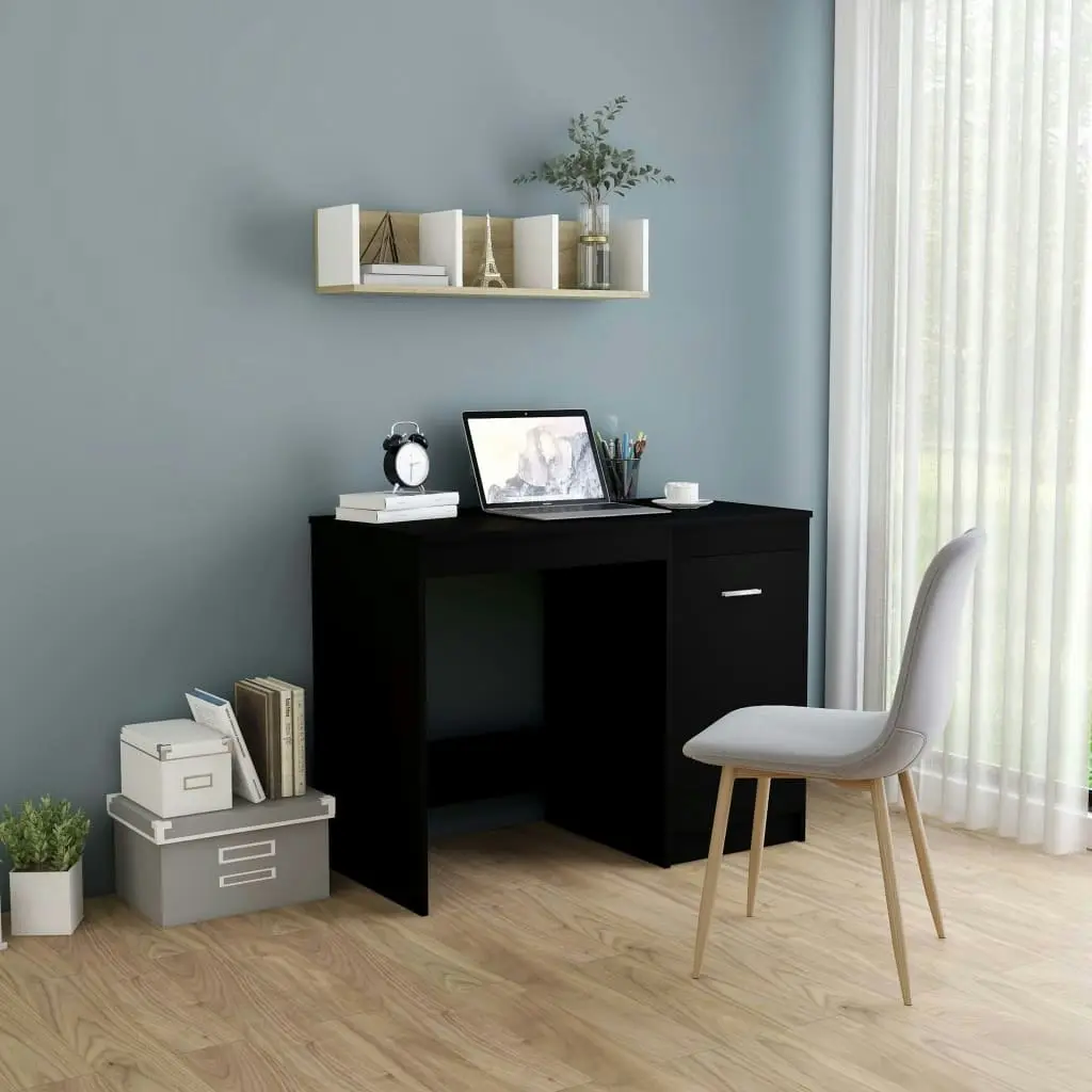 Desk Black 100x50x76 cm Engineered Wood 801797