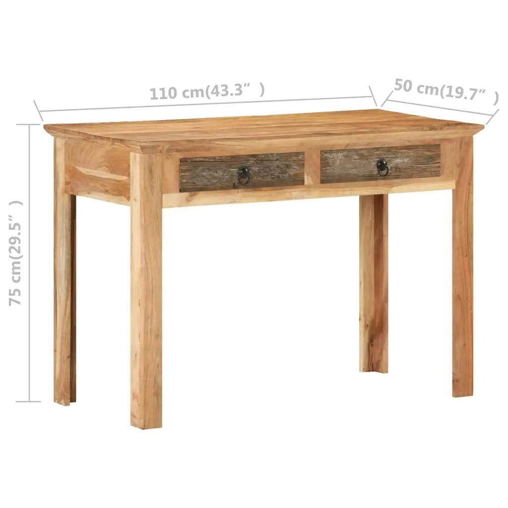 Desk 110x50x75 cm Solid Reclaimed Wood 320385