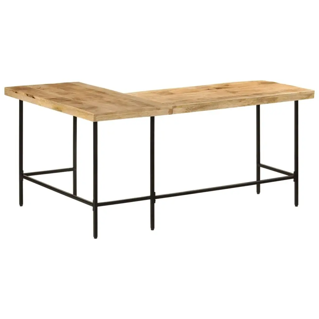 Desk 165x110x77 cm Solid Wood Mango and Iron 353333