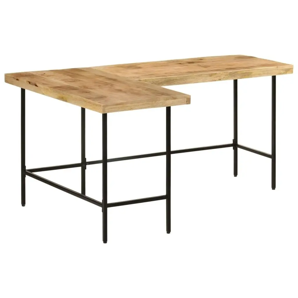 Desk 165x110x77 cm Solid Wood Mango and Iron 353333