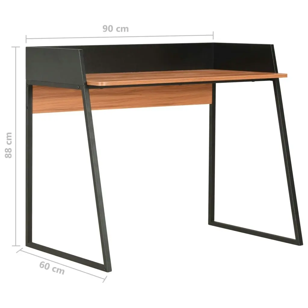 Desk Black and Brown 90x60x88 cm 20266