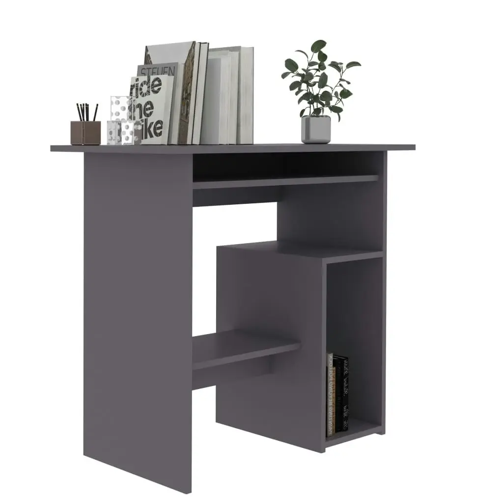 Desk Grey 80x45x74 cm Engineered Wood 801366