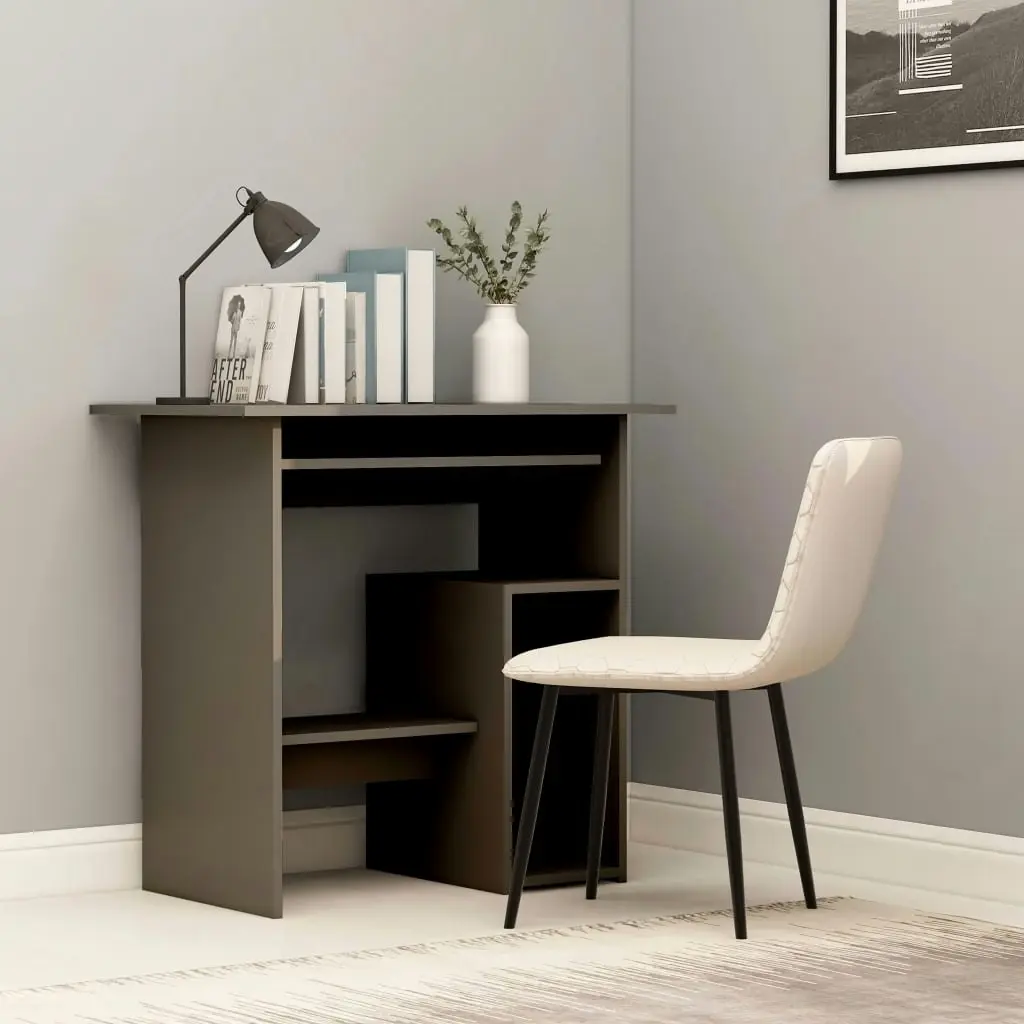 Desk Grey 80x45x74 cm Engineered Wood 801366