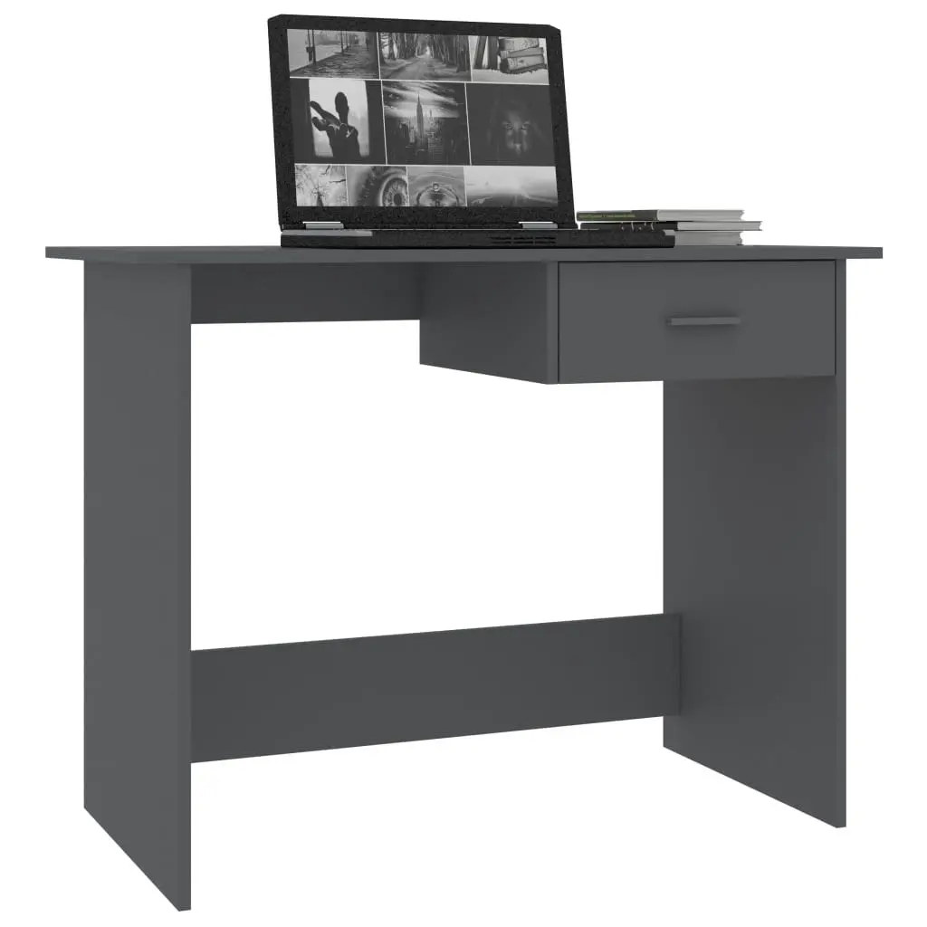 Desk Grey 100x50x76 cm Engineered Wood 800551