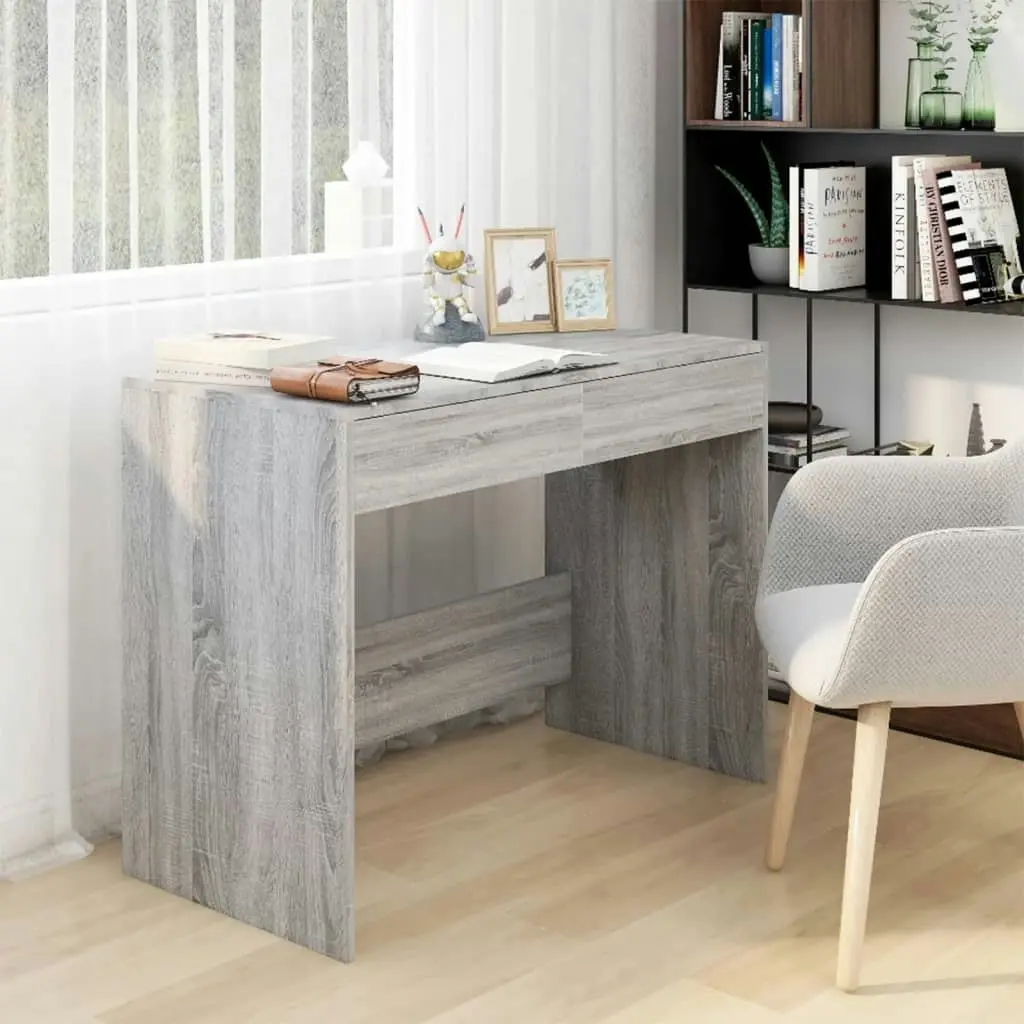 Desk Grey Sonoma 101x50x76.5 cm Engineered Wood 812997