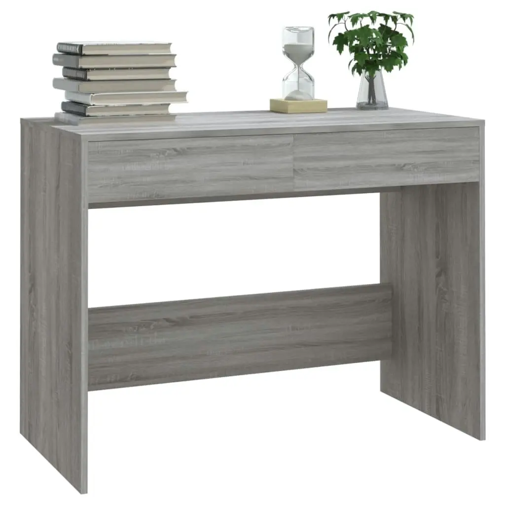 Desk Grey Sonoma 101x50x76.5 cm Engineered Wood 812997