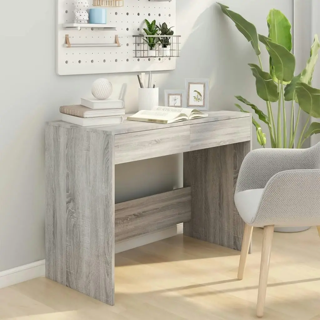 Desk Grey Sonoma 101x50x76.5 cm Engineered Wood 812997