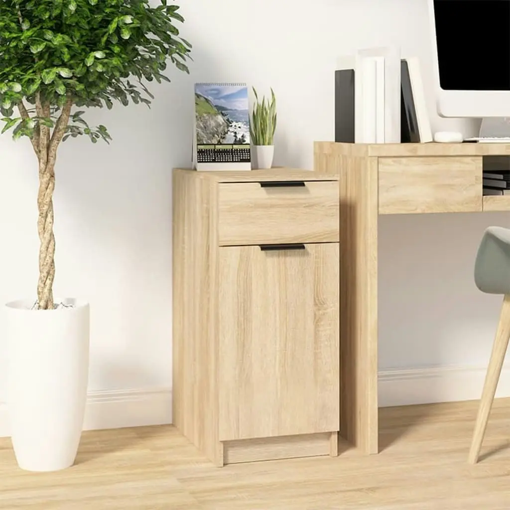 Desk Cabinet Sonoma Oak 33.5x50x75 cm Engineered Wood 811505