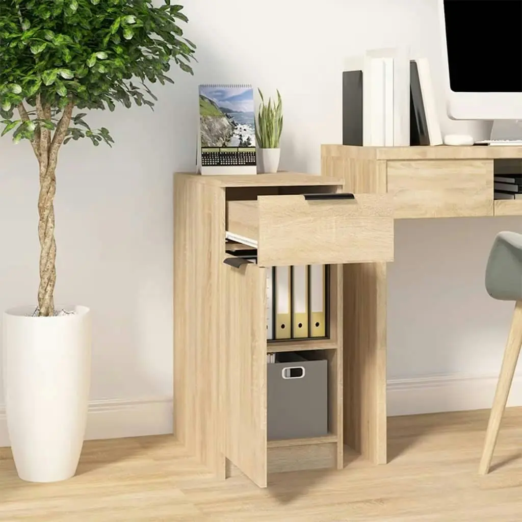 Desk Cabinet Sonoma Oak 33.5x50x75 cm Engineered Wood 811505