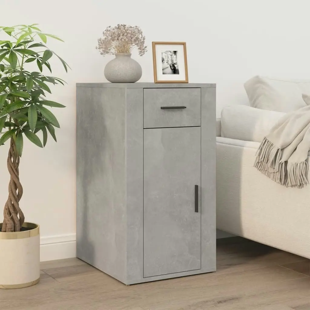 Desk Cabinet Concrete Grey 40x49x75 cm Engineered Wood 816796