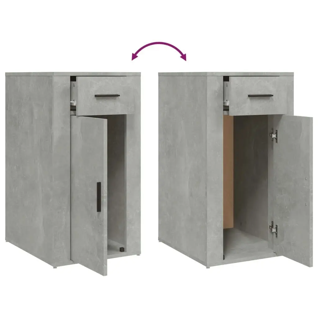 Desk Cabinet Concrete Grey 40x49x75 cm Engineered Wood 816796