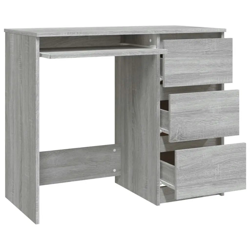 Desk Grey Sonoma 90x45x76 cm Engineered Wood 815508