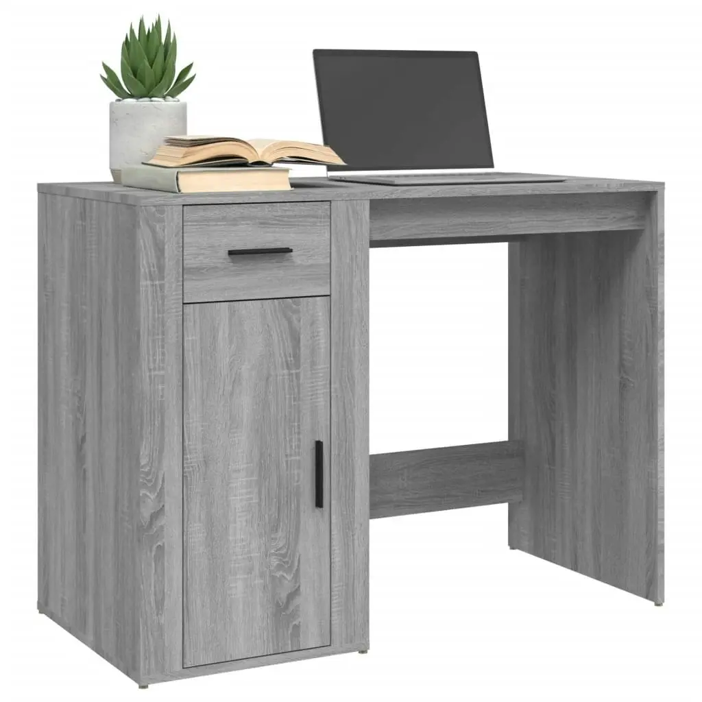 Desk Grey Sonoma 100x49x75 cm Engineered Wood 816790