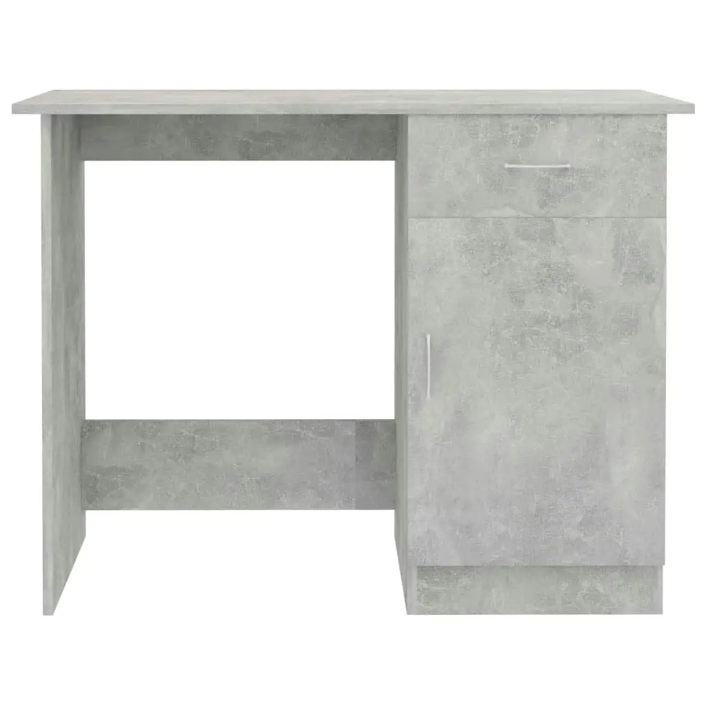 Desk Concrete Grey 100x50x76 cm Engineered Wood 801084