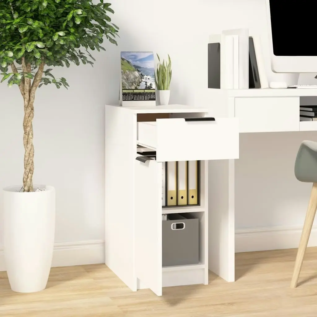 Desk Cabinet White 33.5x50x75 cm Engineered Wood 811502