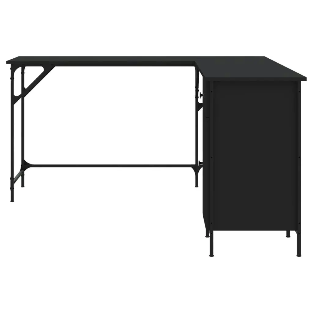 Desk Black 141x141x75 cm Engineered Wood 837597