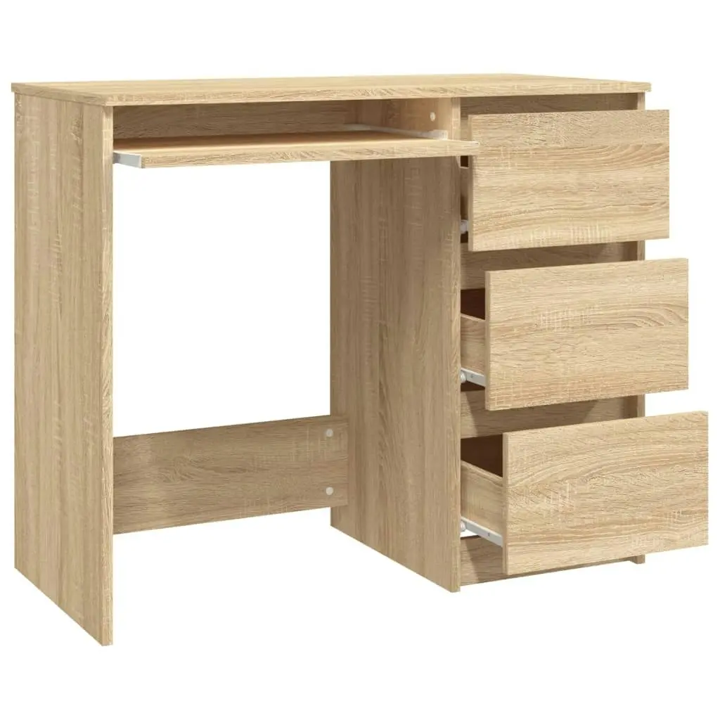 Desk Sonoma Oak 90x45x76 cm Engineered Wood 801376