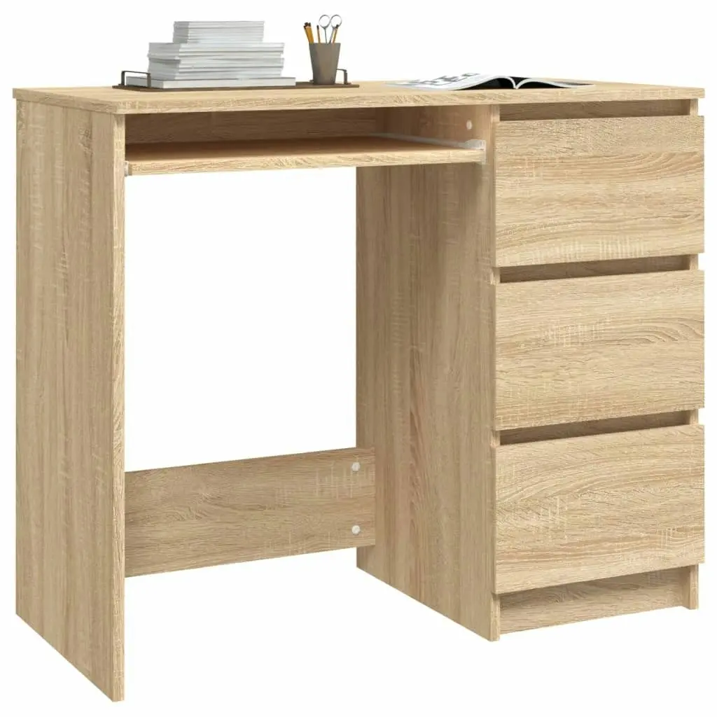 Desk Sonoma Oak 90x45x76 cm Engineered Wood 801376