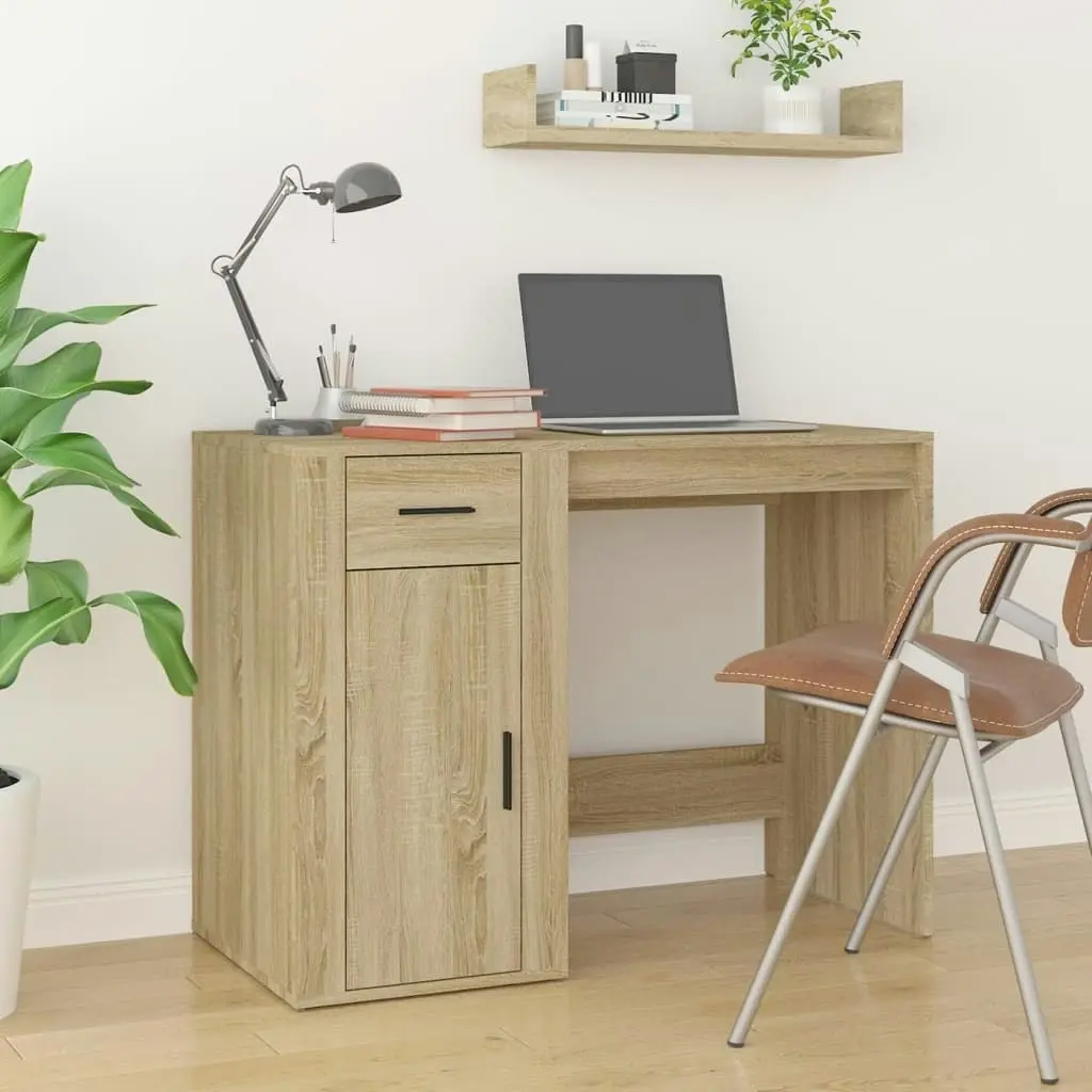 Desk Sonoma Oak 100x49x75 cm Engineered Wood 816787